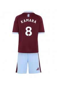 Aston Villa Boubacar Kamara #8 Jalkapallovaatteet Lasten Kotipeliasu 2026-27 Lyhythihainen (+ Lyhyet housut)